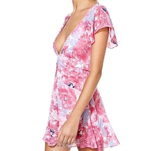 Nasty Gal Pink floral dress